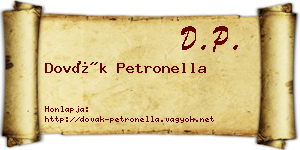 Dovák Petronella névjegykártya